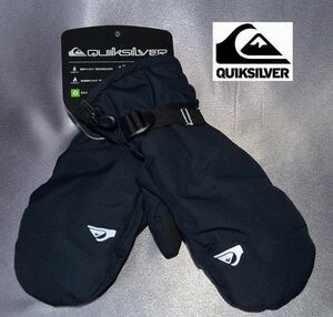 新品 サイズ: M クイックシルバー 正規品 QUIKSILVER MISSION MITT グローブ ミトン ブラック　黒