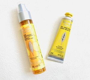 アルミ内蓋付★新品未使用★ロクシタン シトラスヴァーベナ ボディ＆ヘアミスト 50ml ハンドクリーム 30ml セット 携帯用にも CV