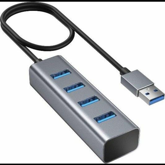 小型でPC周りスッキリ usbハブ USB ハブ 60cm 5Gbps高速転送 4ポート 