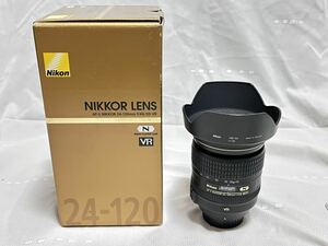 Nikon/ニコン AF-S NIKKOR 24-120mm F4G ED VR ズームレンズ/キャップ・フード・外箱等付属/ジャンク品