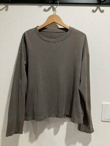 無印良品 長袖 tシャツ ロンt 薄手 トップス ブラウン モカ 茶 レディース XL ラグラン クルーネック 丸首 無地 