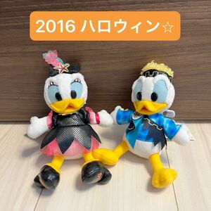 2016 ディズニー ハロウィン ぬいぐるみバッジ デイジー　ドナルド