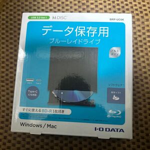 アイオーデータ I-O DATA ポータブルブルーレイドライブ 保存ソフト付き Type-C対応 Win/Mac両対応 ブラック 