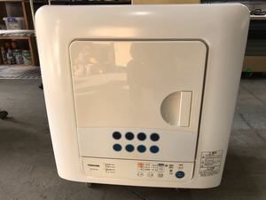 410F【中古】TOSHIBA 電気衣類乾燥機　ピアホワイト　2016年製　ED-60C