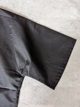 70s アメリカ オープンカラーシャツ デッドストック 黒 XL ヴィンテージ ロカビリー ロックンロール USA製 リネン 開襟 ブラック 50s 60s_画像4
