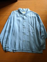 デッドストック 60s レーヨン シャツ 水色 ヴィンテージ 長袖 USA製 50s アメリカ ブルー ARROW デッド_画像1