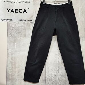 YAECA CHINO CLOTH PANTS TAC TAPERED 29 パンツ ワイド チノパン ブラック コットン