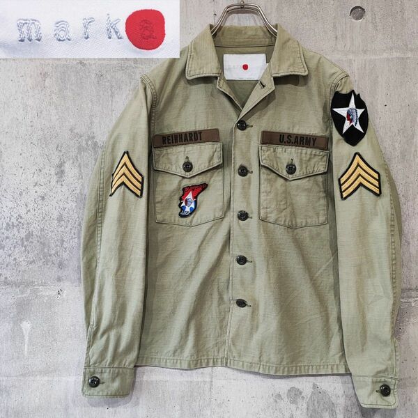 marka UTILITY SHIRTS ミリタリーシャツ　ジョンレノン ミリタリー シャツ コットン ARMY ユーティリティ