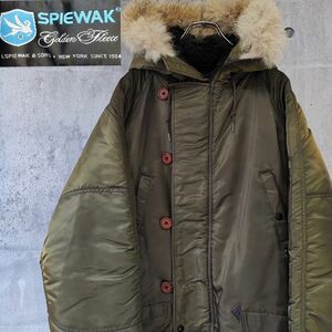 米国製★SPIEWAK N-3B フライトジャケット 42 1N3BFC ミリタリー カーキ