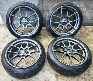 鍛造　BBS　RF502 17×7J+50 114.3 5H コンチネンタル　スポーツコンタクト5 2020年　バリ溝　195/45R17 4本セット　スイスポ　ノア等に