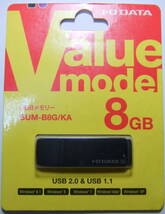 I-O DATA 8GB USBメモリー BUM-B8G/KA 未開封品_画像1