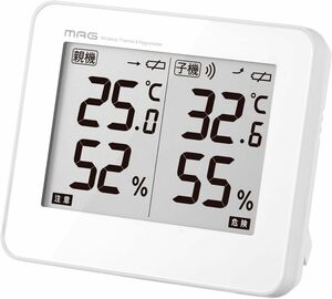 MAG(マグ) ワイヤレス デジタル温度湿度計 ホワイト