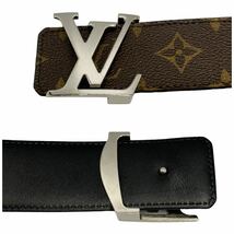 【良品】ルイヴィトン LOUIS VUITTON M9821 モノグラム 95/38 LVイニシアル 40MM レザー ベルト ブラウン ブラック_画像8