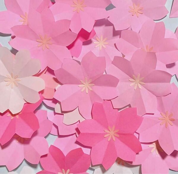 さくら 桜 サクラ 花 春 卒業 入学 壁面 壁面飾り 折り紙 切り紙