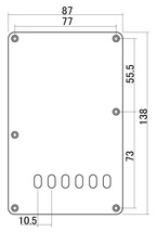 バックプレート　バックパネル　ストラト　国産　ホワイトパール_画像3