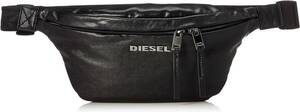 ★新品未使用/DIESEL/価格31900円★カード.タグ付 ディーゼル メンズ ロゴ レザー ウエストポーチ ブラック