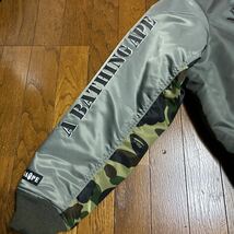 新品タグ付きA BATHING APE アベイシングエイプ アナーキーMA-1 Lボンバージャケット カモフラ　ブルゾン　検索　AFFA アンダーカバー_画像5