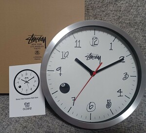 1円 STUSSY Tribe Exclusive Wall Clock 掛け時計 24.5×24.5cm 数量限定 レア 希少 新品未使用