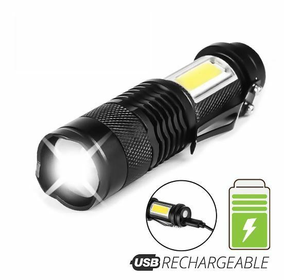 送料無料　未使用品　LEDライト　ランタン　ズーム　2000lm　懐中電灯　バッテリー内蔵　USB充電　フラッシュ