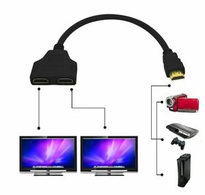 HDMI кабель 1080P дистрибьютор мужской - двойной HDMI женский мультимедиа интерфейс HDMIsplita адаптер 1-2 way HDMI HD LED LCD TV