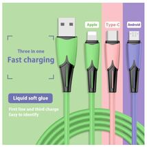 1.2m 3in1 充電ケーブル iPhone USB Type-C Micro USB アンドロイド_画像3