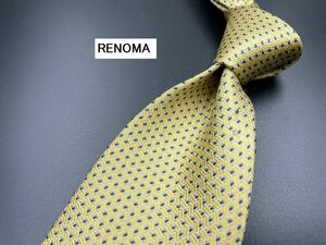 【超美品】RENOMA　レノマ　ドット柄　ネクタイ　3本以上送料無料　イエロー　0204215