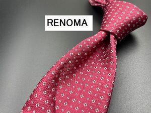 【超美品】RENOMA　レノマ　ドット柄　ネクタイ　3本以上送料無料　ピンクパープル　0204043