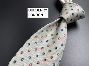【美品】BURBERRY LONDON　バーバリーロンドン　ドット柄　ネクタイ　3本以上送料無料　グレイ　0204219