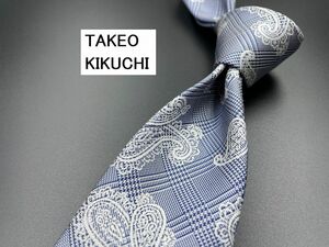 【新古品】TAKEOKIKUCHI　タケオキクチ　ペイズリー柄　ネクタイ　3本以上送料無料　ブルー　0205020