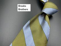 【新古品】BrooksBrothers　ブルックスブラザーズ　レジメンタル柄　ネクタイ　3本以上送料無料　ブラウン系　光沢　0205091_画像1