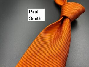【超美品】PaulSmith　ポールスミス　レジメンタル柄　ネクタイ　3本以上送料無料　ブラウンオレンジ　0205021