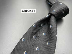 【超美品】CRICKET　クリケット　ドット柄　ネクタイ　3本以上送料無料　ブラック　0205162