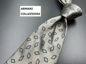 【美品】ARMANI COLLEZIONI　アルマーニ　ドット柄　ネクタイ　3本以上送料無料　グレイ　0205074