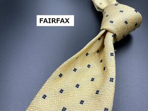 【超美品】FAIRFAX　フェアーファックス　ドット柄　ネクタイ　3本以上送料無料　イエローベージュ　0205149
