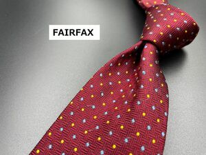 【超美品】FAIRFAX　フェアーファックス　ドット柄　ネクタイ　3本以上送料無料　ワインレッド　0205159