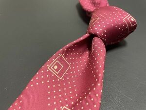 【美品】BrooksBrothers　ブルックスブラザーズ　ドット柄　ネクタイ　3本以上送料無料　ワインレッド系