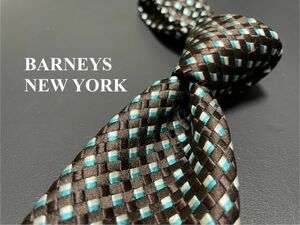 【美品】BARNEYSNEWYORK　バーニーズニューヨーク　ドット柄　ネクタイ　3本以上送料無料　ブラウン