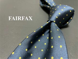【美品】FAIRFAX　フェアーファックス　ドット柄　ネクタイ　3本以上送料無料　ネイビー