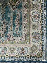 イラン産　高級ペルシャ絨毯　総シルク　手織り　最高峰225万ノット　101×152cm #16_画像6