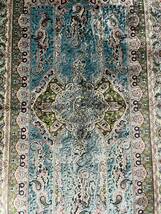 イラン産　高級ペルシャ絨毯　総シルク　手織り　最高峰225万ノット　101×152cm #16_画像7