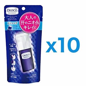 【１０個セット】ロート製薬 デオコ 薬用デオドラントスティック 13g｜スイートフローラルの香り｜ワキ用