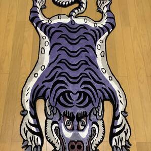 SALE《 本物 1点物 新品 》 チベタンタイガー チベット絨毯 シルク Lサイズ 153cm 手織り 41