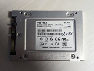 TOSHIBA 内蔵ハードディスクSSD 512GB【動作確認済み】　230018