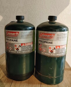 US Coleman　コールマン プロパン ガス缶 二本セット　①