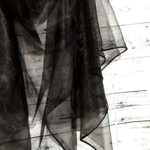 黒 ブラック オーガンジー チュール 背景布 生地 飾り付け 撮影 衣装 ドレス ハロウィン ハンドメイド ミシン スカート _画像9