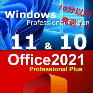 ★10分以内発送★ Windows 10 Proプロダクトキー+Office 2021 Professional Plus プロダクトキー お得なセット・日本語手順付き