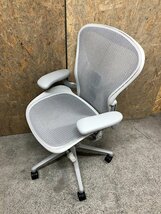 CUG16338大 Herman Miller アーロンチェア リマスタード ポスチャーフィットSL Bサイズ 直接お渡し歓迎_画像1