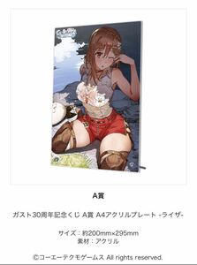 【限定品】ガスト30周年記念くじ A賞　A4アクリルプレート