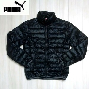 美品 PUMA ダウンジャケット M メンズ 軽量 ライト ブラック ブルゾン プーマ ゴルフ