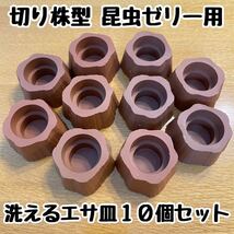 １０個×切り株型 樹脂製 昆虫ゼリー用エサ皿ワイドカップ、丸カップ、角カップにも♪_画像1